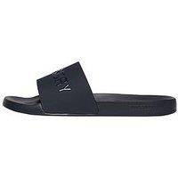 Superdry Vegan Logo Pool Sliders - Black