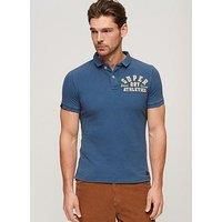 Superdry Short Sleeve Vintage Athletic Polo Shirt - Blue