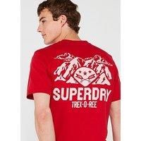 Superdry Lo-Fi Outdoor Back Hit Regular Fit T-Shirt - Red