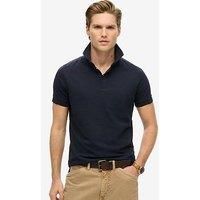 Superdry City Slim Fit Pique Polo Shirt - Navy