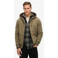 Superdry Borg Lined Zip Hoodie - Light Brown