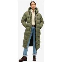 Superdry Ripstop Longline Padded Jacket - Green