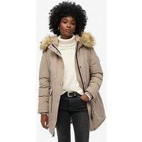 Superdry Everest Faux Fur Jacket S Beige