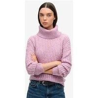 Superdry Brushed Rib Slouch Neck Jumper - Pink