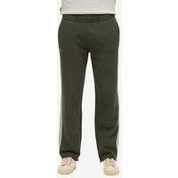 Superdry Men/'s Essential Straight Leg Logo Jogging Bottoms, Dark grey green/sporty grey mottled, L