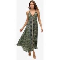 Superdry St Tropez Paisley Maxi Dress - Green