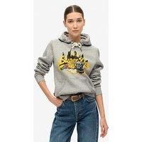 Superdry New York Vintage Logo Graphic Hoodie - Grey