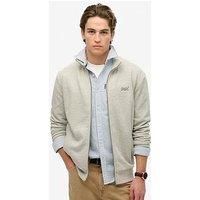 Superdry Essential Logo Zip Track Top-Light Grey