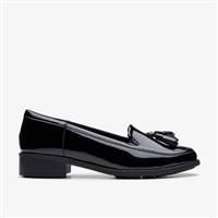 Ladies Clarks 'Havisham Edge' Black Leather or Patent Smart Slip On Shoes