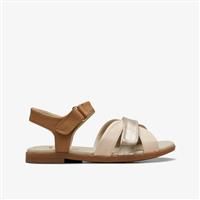 Clarks Ivy Sea Kid Leather Sandals in Standard Fit Size 7 Brown