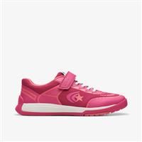 Clarks CICA Star Flex Youth Textile Trainers in Standard Fit Size 5.5 Pink