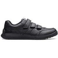 Clarks CICA Star Orb Youth Leather Trainers in Black Standard Fit Size 3