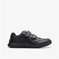 Clarks CICA Star Orb Kid Leather Trainers in Black Narrow Fit Size 1