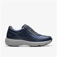 Clarks Tivoli Zip Leather Shoes in Size 3.5 Blue