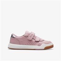 Clarks Urban Solo K. Leather Trainers in Dusty Pink Standard Fit Size 9