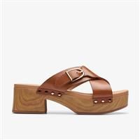 Clarks Sivanne Walk Leather Sandals In Tan Standard Fit Size 5