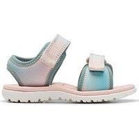 Clarks Surfingtide T. Textile Sandals In Pastel Standard Fit Size 4