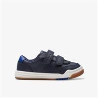 Clarks Urban Solo T Leather Trainers In Navy Standard Fit Size 4.5