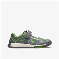 Clarks Cicastarflexk Textile Trainers in Grey/Green Wide Fit Size 8