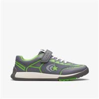 Clarks Cicastarflexy Textile Trainers in Grey/Green Standard Fit Size 5