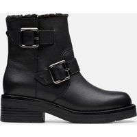 Clarks Women's Rebelle Buckle Leather Biker Boots - UK 4