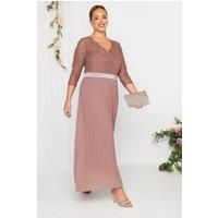 Yours Occasion Lace Wrap Pleat Maxi Dress