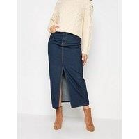 Long Tall Sally Dark Blue Maxi Split Front Skirt