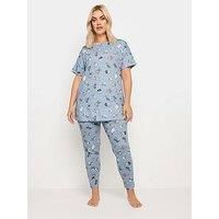 Yours Curve Women's Plus Size Dog Print Pyjama Set