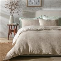 Habitat Cotton Contrast Waffle Beige Bedding Set - Single