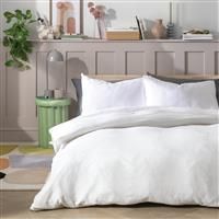 Habitat Cotton 200TC Muslin White Bedding Set - King size