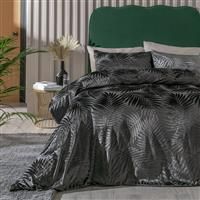 Habitat Showhome Velvet Feather Charcoal Bedding Set - King