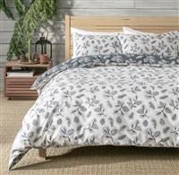 Habitat Pinecone Printed White & Grey Bedding Set - Single