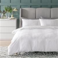 Habitat Patterned Waffle White Bedding Set - Double