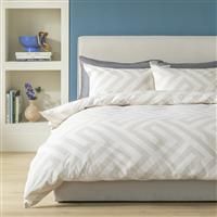 Habitat Geo Print Beige Bedding Set - Double