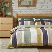 Habitat Cotton Printed Check Bedding Set - Double