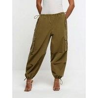 Ri Petite Petite Cargo Parachute Trouser - Khaki