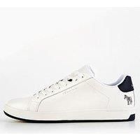 Ps Paul Smith Albany Zebra Heel Lace Sneaker - White