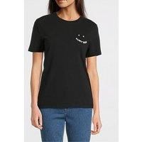 Ps Paul Smith Womens Tshirt Ps Happy - Black