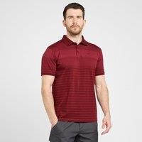 Brasher Men's Striped Polo Shirt, Red