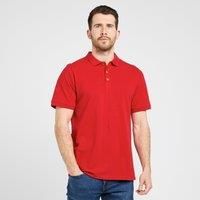 One Earth Men's Washed Polo Shirt, Red