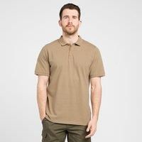 One Earth Men's Washed Polo Shirt, Beige