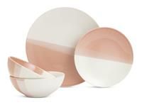 Habitat Dipped 12 Piece Stoneware Dinner Set - Multicoloured