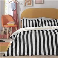 Habitat Trend Stripe Black and White Bedding Set - Double