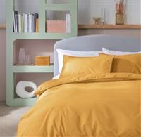 Habitat Cotton Printed Textured Mustard Bedding Set - King