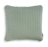 Habitat Textured Stitch Cushion - Green - 43x43cm