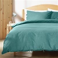 Habitat Cotton Textured Print Green Bedding Set - Single