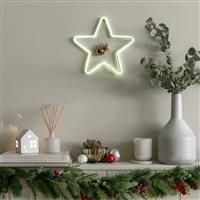 Argos Home Battery White Neon Star Shaped Christmas Light