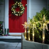 Argos Home Pack of 4 Christmas Star Path Finder Lights