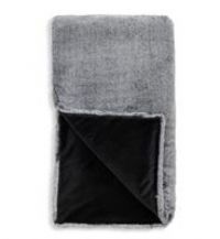 Habitat Faux Fur Tipped Throw - Charcoal - 125x150cm