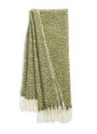 Habitat Faux Mohair Throw - Moss Green - 125x150cm